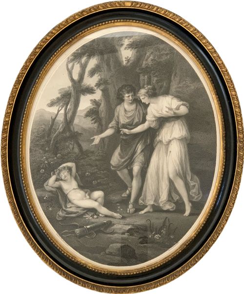 GEORGIAN ENGRAVINGS AFTER KAUFFMAN 'CUPID CEPHISA' - ADDITIONAL PHOTO 1
