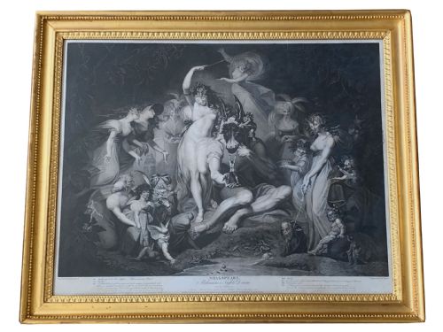 george iii engraving after fuseli engraved by simon 'midsummer nights dream shakspeare' - CATEGORY: ANTIQUE MISCELLANEOUS - DATED GEORGIAN