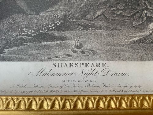 GEORGE III ENGRAVING AFTER FUSELI ENGRAVED BY SIMON 'MIDSUMMER NIGHTS DREAM SHAKSPEARE' - ADDITIONAL PHOTO 3