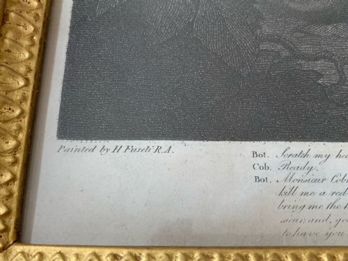GEORGE III ENGRAVING AFTER FUSELI ENGRAVED BY SIMON 'MIDSUMMER NIGHTS DREAM SHAKSPEARE' - ADDITIONAL PHOTO 4