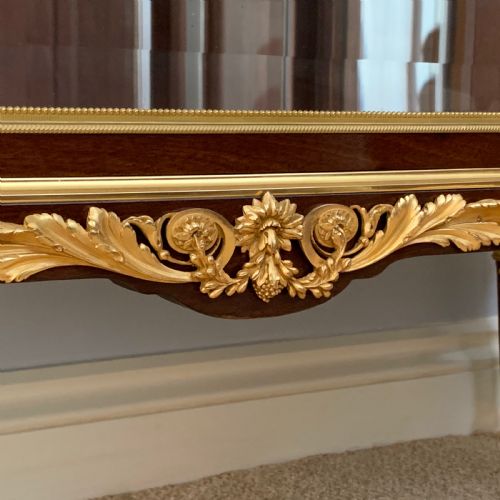 ANTIQUE BELLE EPOQUE MAHOGANY ORMOLU LOUIS XVI STYLE VITRINE - ADDITIONAL PHOTO 4