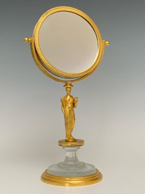 FRENCH RESTAURATION ORMOLU GLASS MIRROR - ADDITIONAL PHOTO 2