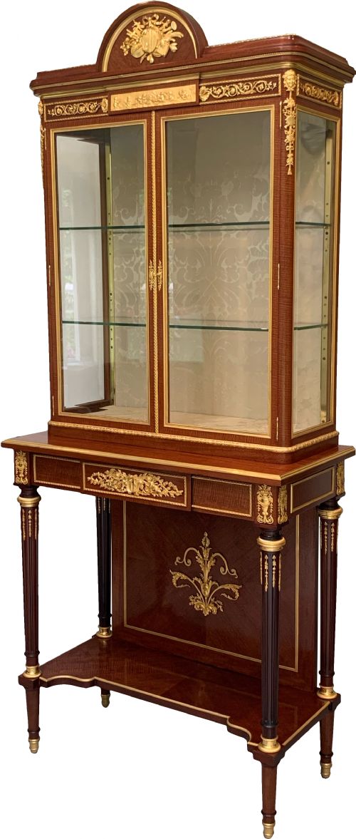 FRANCOIS LINKE MAHOGANY ORMOLU MOUNTED DISPLAY CABINET ON STAND - ADDITIONAL PHOTO 1