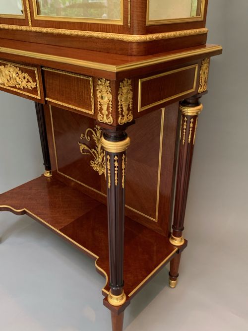 FRANCOIS LINKE MAHOGANY ORMOLU MOUNTED DISPLAY CABINET ON STAND - ADDITIONAL PHOTO 3