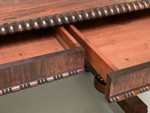 ANTIQUE GEORGE IV ROSEWOOD LIBRARY TABLE BY GILLOWS - ADDITIONAL PHOTO 6