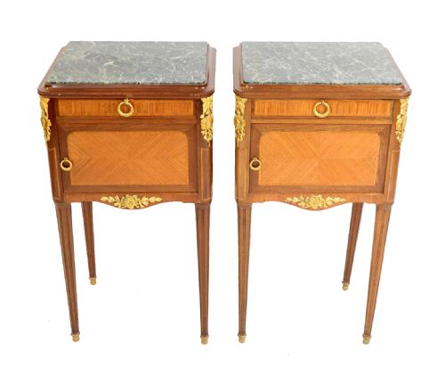 pair of early 20th century bedside cabinets - CATEGORY: ANTIQUE CUPBOARDS - DATED 1910