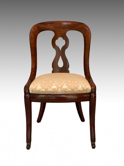 fig 3. Victorian Constantine & Co Six Mahogany Dining Chairs