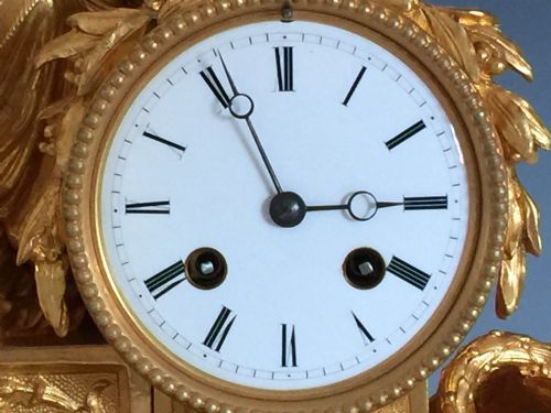 FRENCH NAPOLEON III ORMOLU PORCELAIN CLOCK - ADDITIONAL PHOTO 3