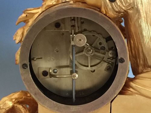 FRENCH NAPOLEON III ORMOLU PORCELAIN CLOCK - ADDITIONAL PHOTO 5