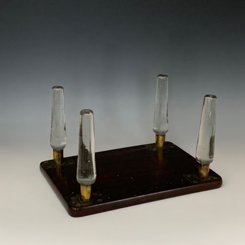 UNUSUAL GEORGIAN MAHOGANY GLASS LIGHTNING STOOL - ADDITIONAL PHOTO 2