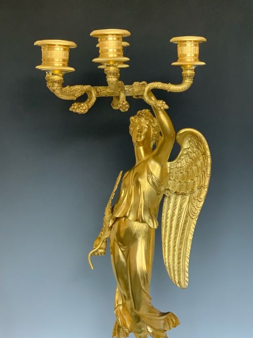 FINE QUALITY ORMOLU CANDELABRA IN THE EMPIRE STYLE - ADDITIONAL PHOTO 4