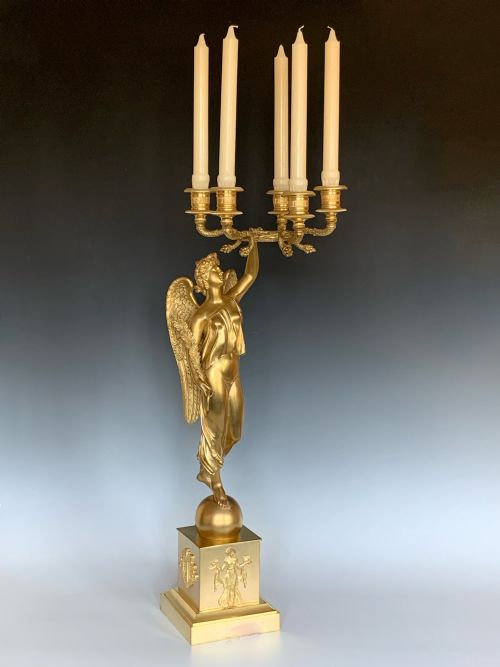 FINE QUALITY ORMOLU CANDELABRA IN THE EMPIRE STYLE - ADDITIONAL PHOTO 7