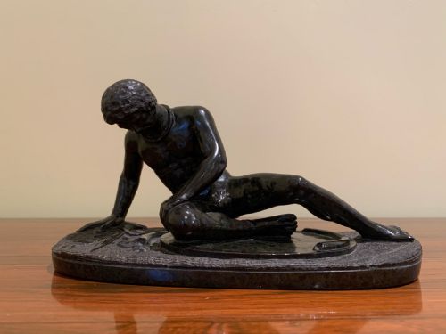 ITALIAN GRAND TOUR ANTIQUE SERPENTINE DYING GAUL - ADDITIONAL PHOTO 6