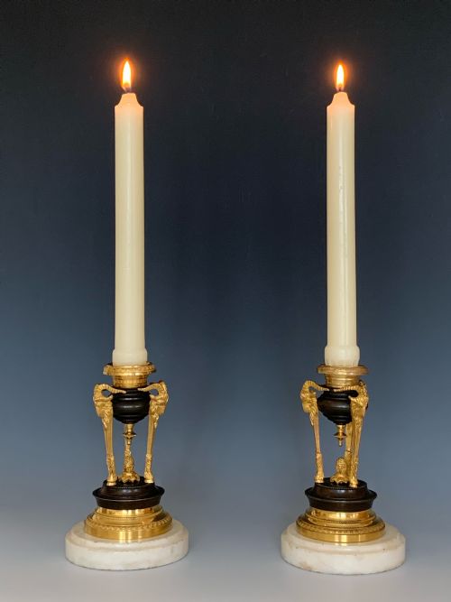 FINE PAIR OF REGENCY CANDLESTICKS - ADDITIONAL PHOTO 2