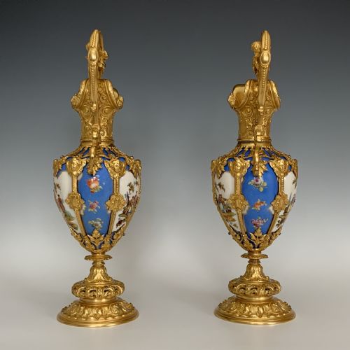 FRENCH ORMOLU MOUNTED PORCELAIN EWERS - ADDITIONAL PHOTO 2
