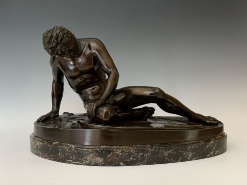 large french grand tour bronze dying gaul - CATEGORY: ANTIQUE SCULPTURES - DATED 19TH CENTURY