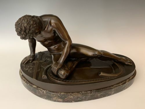 LARGE FRENCH GRAND TOUR BRONZE DYING GAUL - ADDITIONAL PHOTO 3