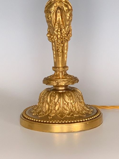 ORMOLU CANDLESTICK LAMP AFTER J D DUGOURC - ADDITIONAL PHOTO 2