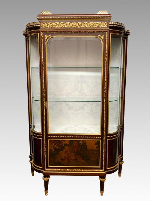 superb mahogany ormolu display cabinet louis xvi style by francois linke - CATEGORY: ANTIQUE CABINETS - DATED 1900