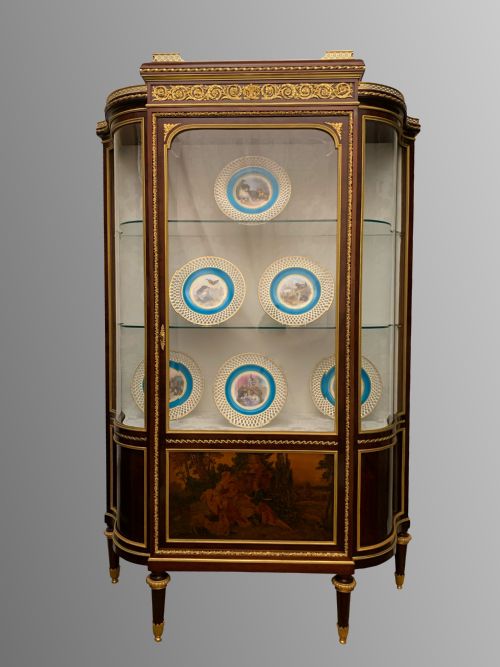 SUPERB MAHOGANY ORMOLU DISPLAY CABINET LOUIS XVI STYLE BY FRANCOIS LINKE - ADDITIONAL PHOTO 6