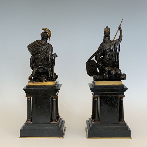FINE PAIR OF 'GRAND TOUR' BRONZE FIGURES MARS MINERVA - ADDITIONAL PHOTO 3