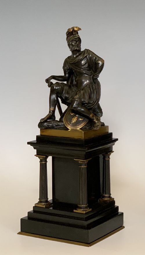 FINE PAIR OF 'GRAND TOUR' BRONZE FIGURES MARS MINERVA - ADDITIONAL PHOTO 6