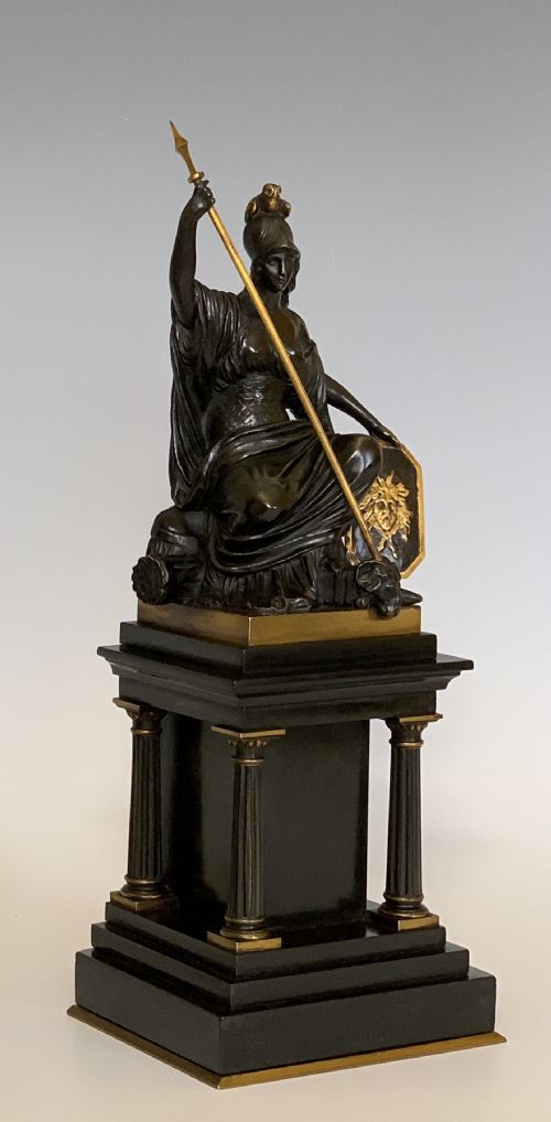 FINE PAIR OF 'GRAND TOUR' BRONZE FIGURES MARS MINERVA - ADDITIONAL PHOTO 7