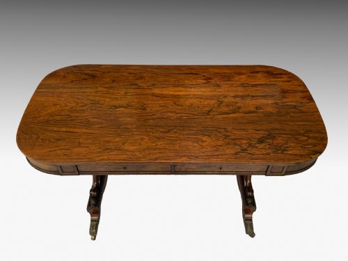 GEORGE IV ROSEWOOD LIBRARY TABLE - ADDITIONAL PHOTO 4
