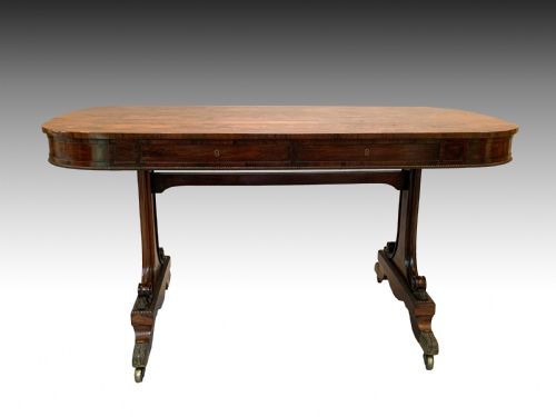 GEORGE IV ROSEWOOD LIBRARY TABLE - ADDITIONAL PHOTO 6