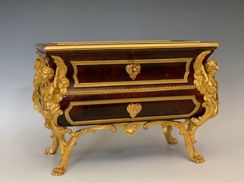 ANTIQUE ORMOLU TORTOISESHELL CASKET BIJOUTERIE AFTER ANDRE CHARLES BOULLE - ADDITIONAL PHOTO 3