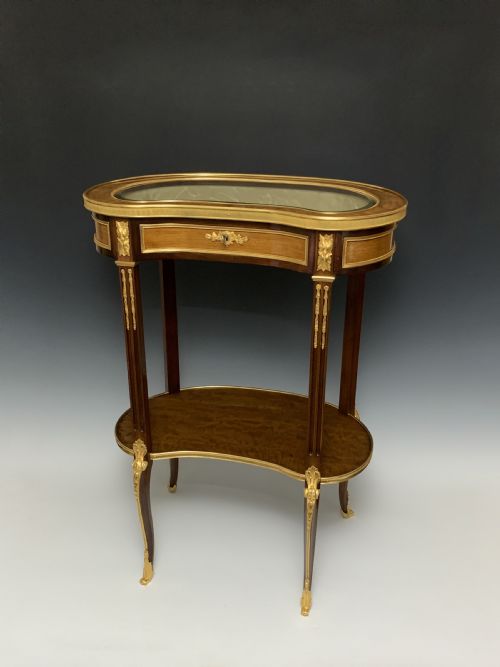 victorian ormolu mounted bijouterie table vitrine - CATEGORY: ANTIQUE TABLES - DATED VICTORIAN