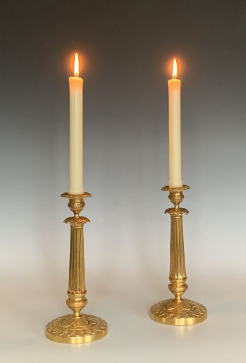 CHARLES X ORMOLU CANDLESTICKS - ADDITIONAL PHOTO 3