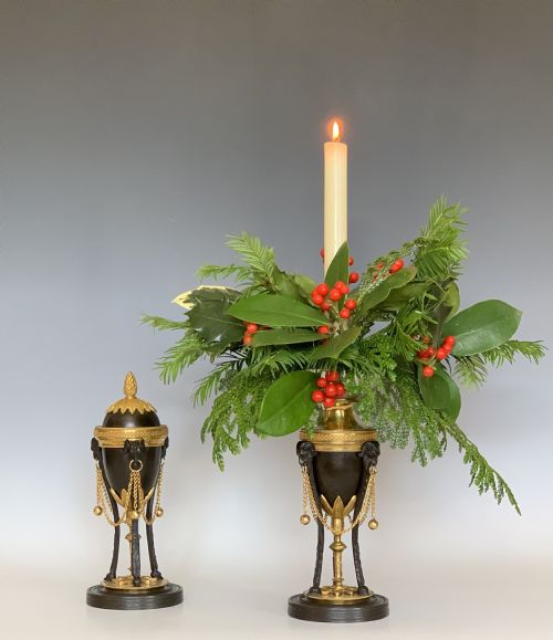 ANTIQUE REGENCY BRONZE ORMOLU CASSOLETTES - ADDITIONAL PHOTO 7