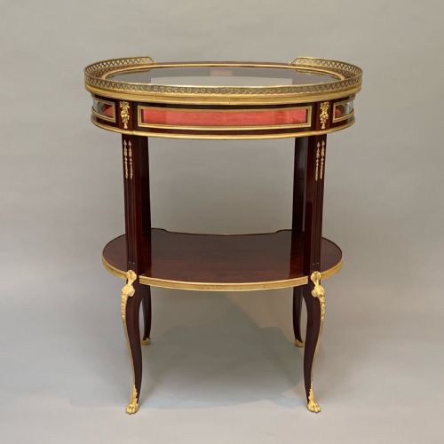 FRENCH MAHOGANY ORMOLU MOUNTED TABLE DISPLAY BIJOUTERIE ATTRIBUTED LINKE - ADDITIONAL PHOTO 2