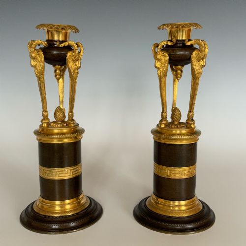 PAIR OF REGENCY CANDLESTICKS - ADDITIONAL PHOTO 1