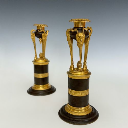 PAIR OF REGENCY CANDLESTICKS - ADDITIONAL PHOTO 2