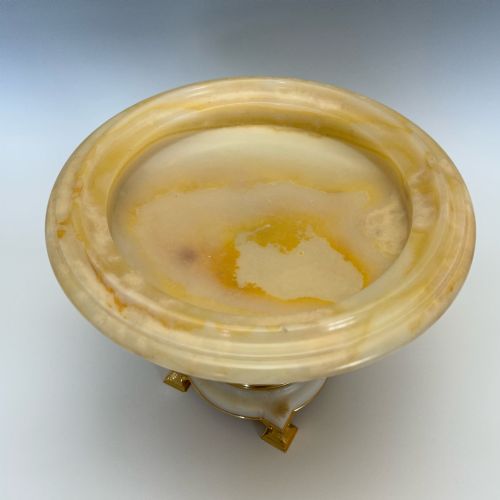 FRENCH ONYX ORMOLU CHAMPLEVE TAZZA - ADDITIONAL PHOTO 4