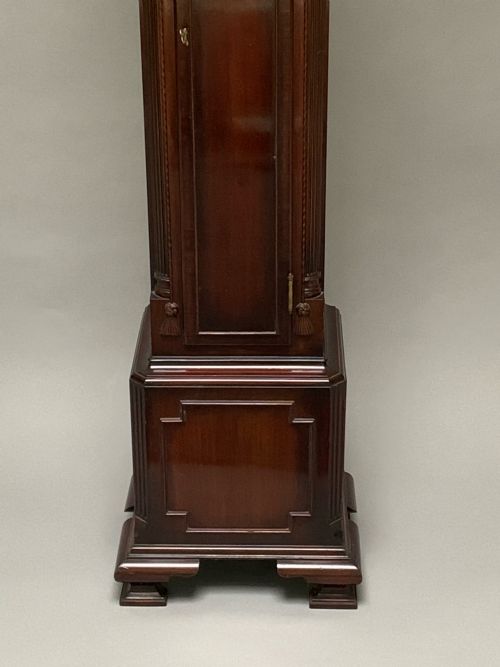 ANTIQUE WARING GILLOW LTD LIVERPOOL MAHOGANY GRANDMOTHER LONGCASE CLOCK IN GEORGIAN STYLE - ADDITIONAL PHOTO 2