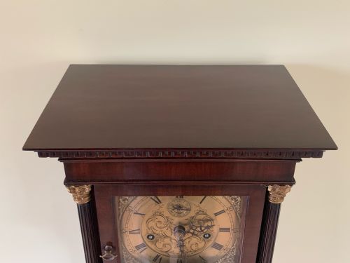 ANTIQUE WARING GILLOW LTD LIVERPOOL MAHOGANY GRANDMOTHER LONGCASE CLOCK IN GEORGIAN STYLE - ADDITIONAL PHOTO 7