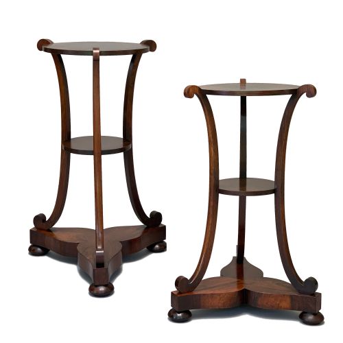 pair of rosewood early victorian side tablesstands - CATEGORY: ANTIQUE FURNITURE - DATED 19TH CENTURY