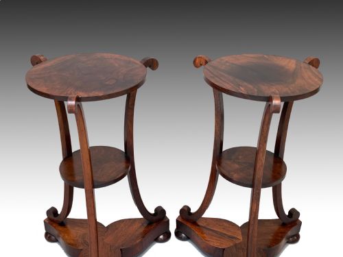 PAIR OF ROSEWOOD EARLY VICTORIAN SIDE TABLESSTANDS - ADDITIONAL PHOTO 4