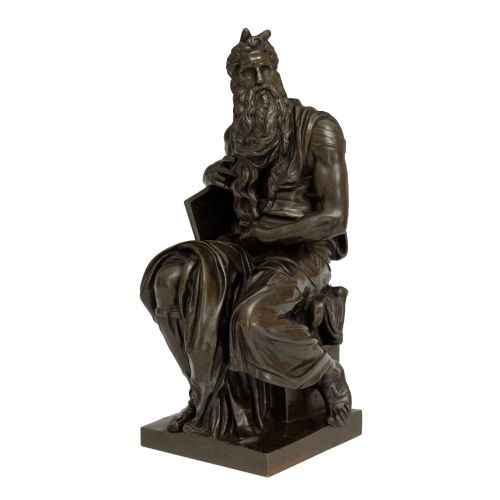 antique 19th century bronze figure of moses - CATEGORY: ANTIQUE SCULPTURES - DATED 19TH CENTURY