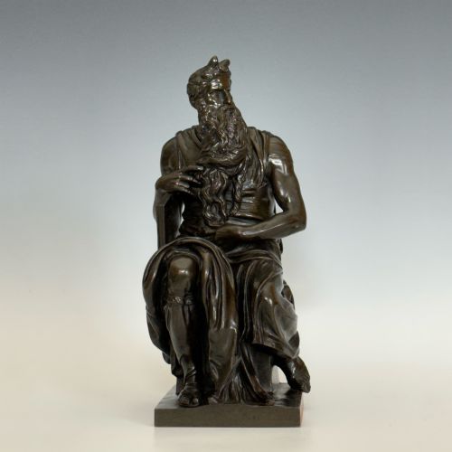 ANTIQUE 19TH CENTURY BRONZE FIGURE OF MOSES - ADDITIONAL PHOTO 4