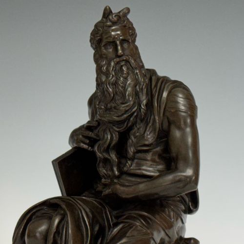 ANTIQUE 19TH CENTURY BRONZE FIGURE OF MOSES - ADDITIONAL PHOTO 8