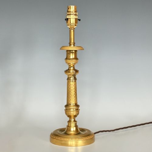 PAIR OF ORMOLU TABLE LAMPS IN THE EMPIRE STYLE - ADDITIONAL PHOTO 1