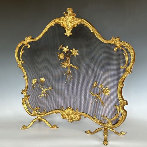 ormolu rococo firescreen - CATEGORY: ANTIQUE FIREPLACES - DATED 1930