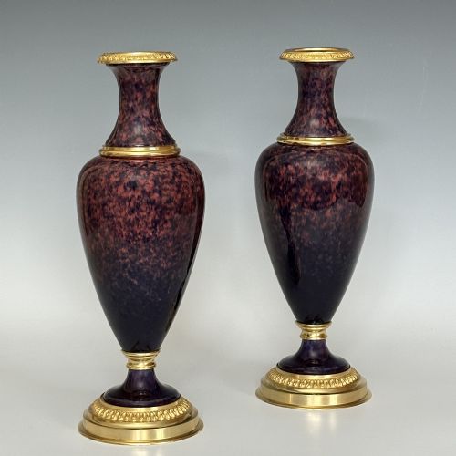 pair of ormolu mounted porcelain vases by paul milet for sevres - CATEGORY: ANTIQUE VASES - DATED 1910