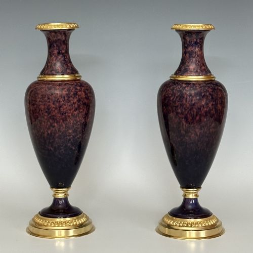 PAIR OF ORMOLU MOUNTED PORCELAIN VASES BY PAUL MILET FOR SEVRES - ADDITIONAL PHOTO 1