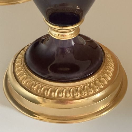 PAIR OF ORMOLU MOUNTED PORCELAIN VASES BY PAUL MILET FOR SEVRES - ADDITIONAL PHOTO 3