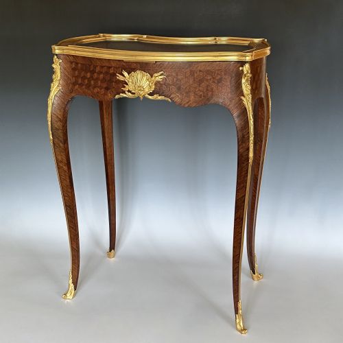 ANTIQUE ROSEWOOD ORMOLU MOUNTED BIJOUTERIE TABLE VITRINE BY FRANOIS LINKE - ADDITIONAL PHOTO 1